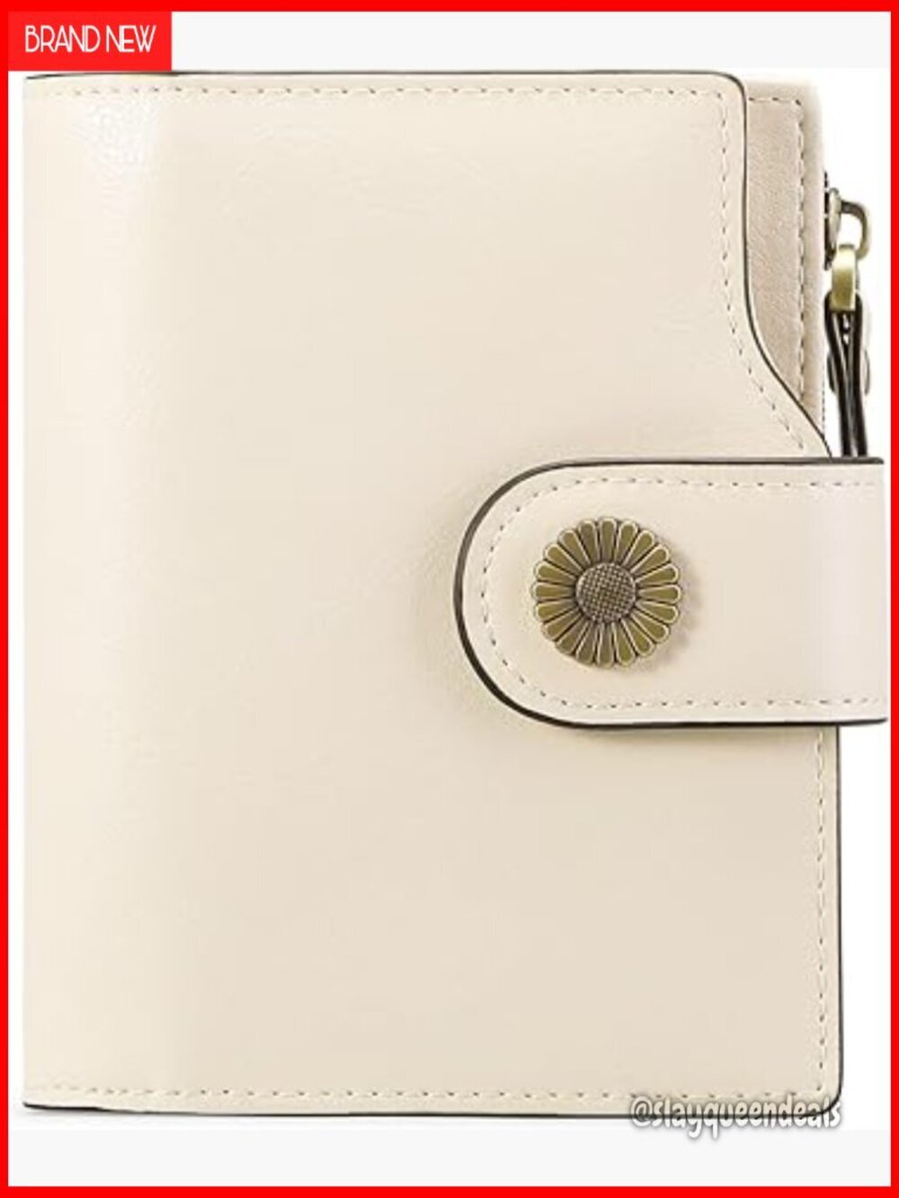 Compact Leather RFID Blocking Women's Wallet with 16 Card Slots